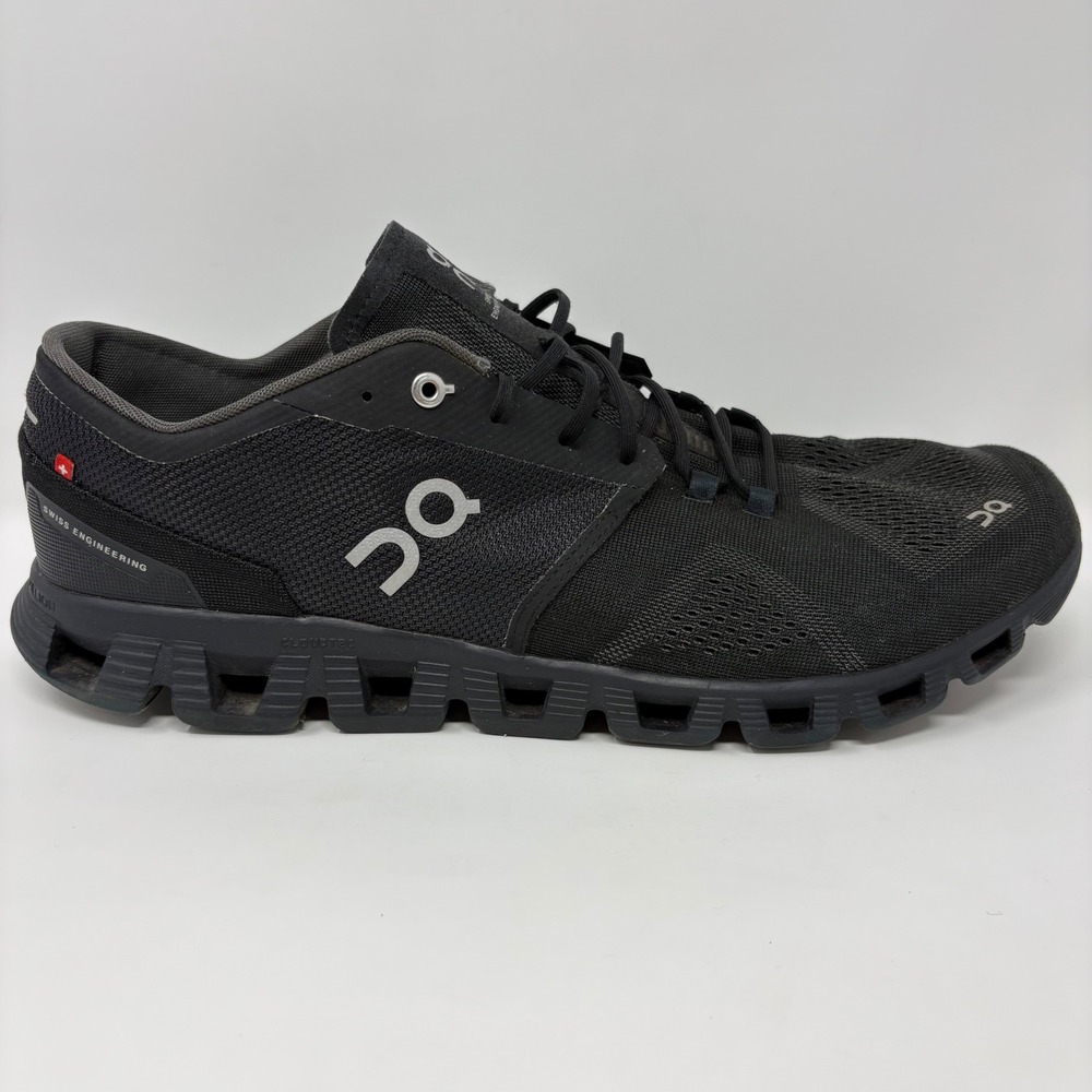 On Cloud X Mens Size 14 Black Athletic Running Shoes Sneakers (31.99945)